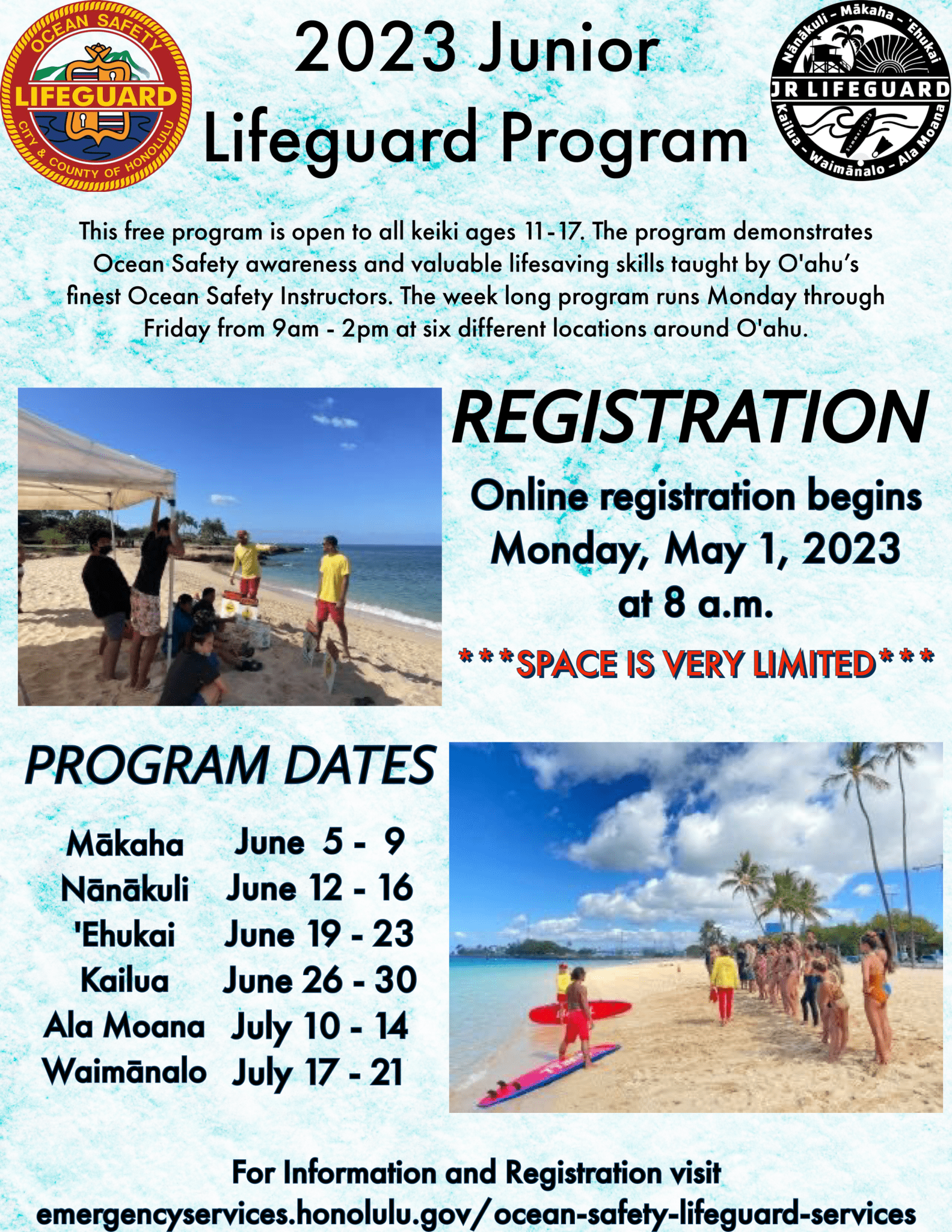 Junior Lifeguards Honolulu Emergency Services Department